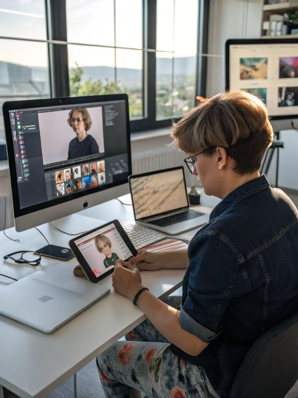 A person wearing smart glasses easily connects their device to the KeyBoardless CRM platform, showcasing the initial setup process.